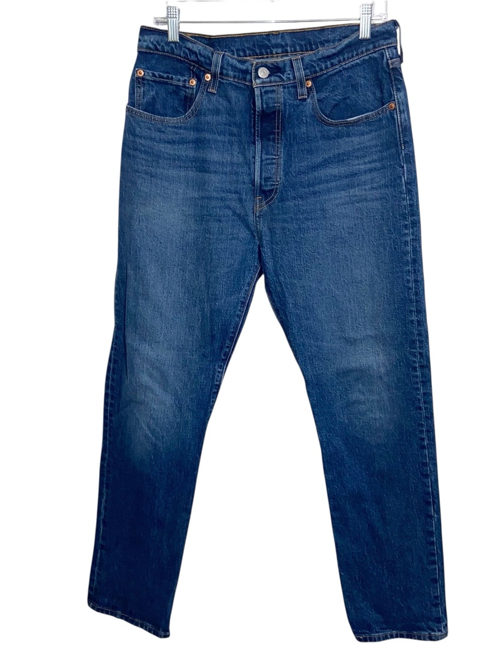 Levis Jeans Womens 30X30 Blue Denim 501 Original Straight Button Fly Classic